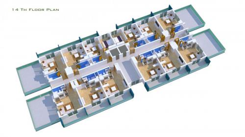 14 th Floor Plan 3d