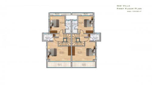 2+1 villa 1. floor plan