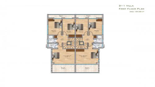 seapearl villa 3+1 1. floor plan