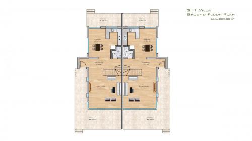 seapearl villa 3+1 ground floor plan